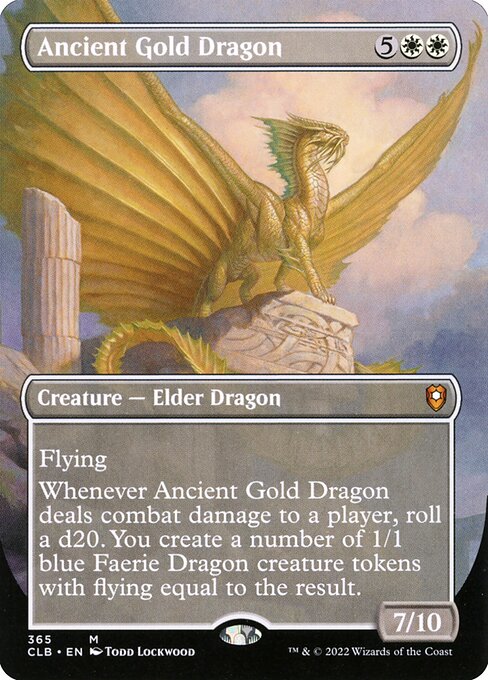 Ancient Gold Dragon (Borderless) - Commander Legends: Battle for Baldur's Gate #365