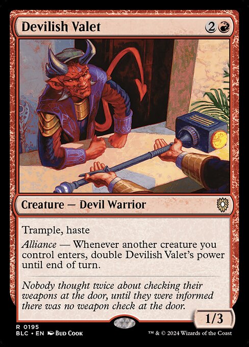 Devilish Valet - Bloomburrow Commander #195