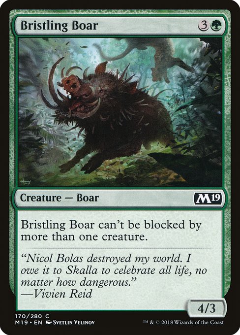 Bristling Boar - Core Set 2019:  - 170 - Near Mint