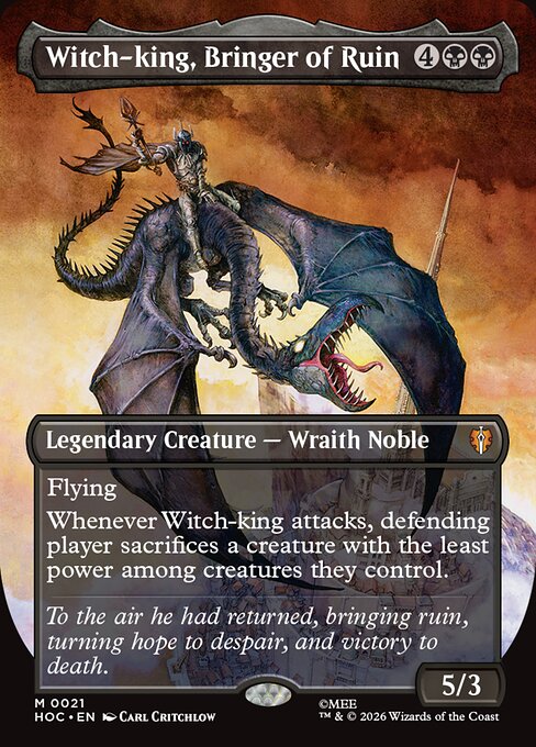 Witch-king, Bringer of Ruin (Borderless) - The Hobbit Eternal #21