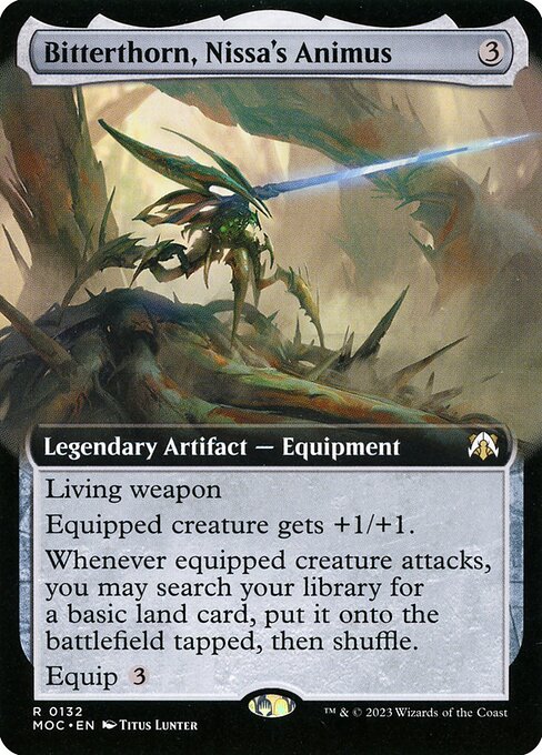 Bitterthorn, Nissa's Animus (Extended Art) - March of the Machine Commander #132