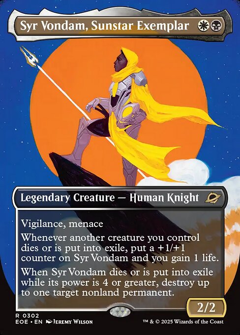Syr Vondam, Sunstar Exemplar (Borderless) - Edge of Eternities #302