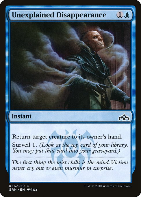 Unexplained Disappearance - Guilds of Ravnica #56