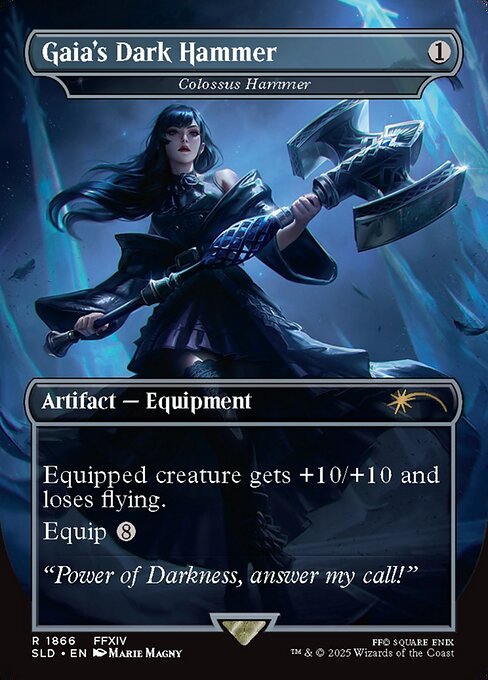 Gaia's Dark Hammer - Colossus Hammer (Rainbow Foil) - Secret Lair Drop #1866