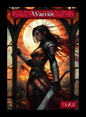 Warrior token - custom Stained Glass art design for tabletop gaming