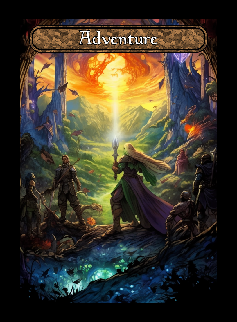 Adventure token - custom Stained Glass art design for tabletop gaming