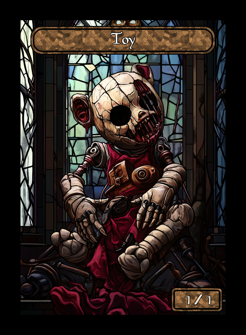 Toy token - custom Stained Glass art design for tabletop gaming