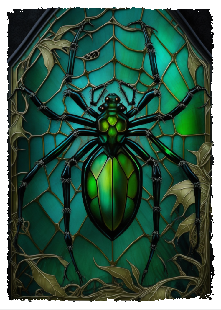 Spider Stained Glass Sleeve