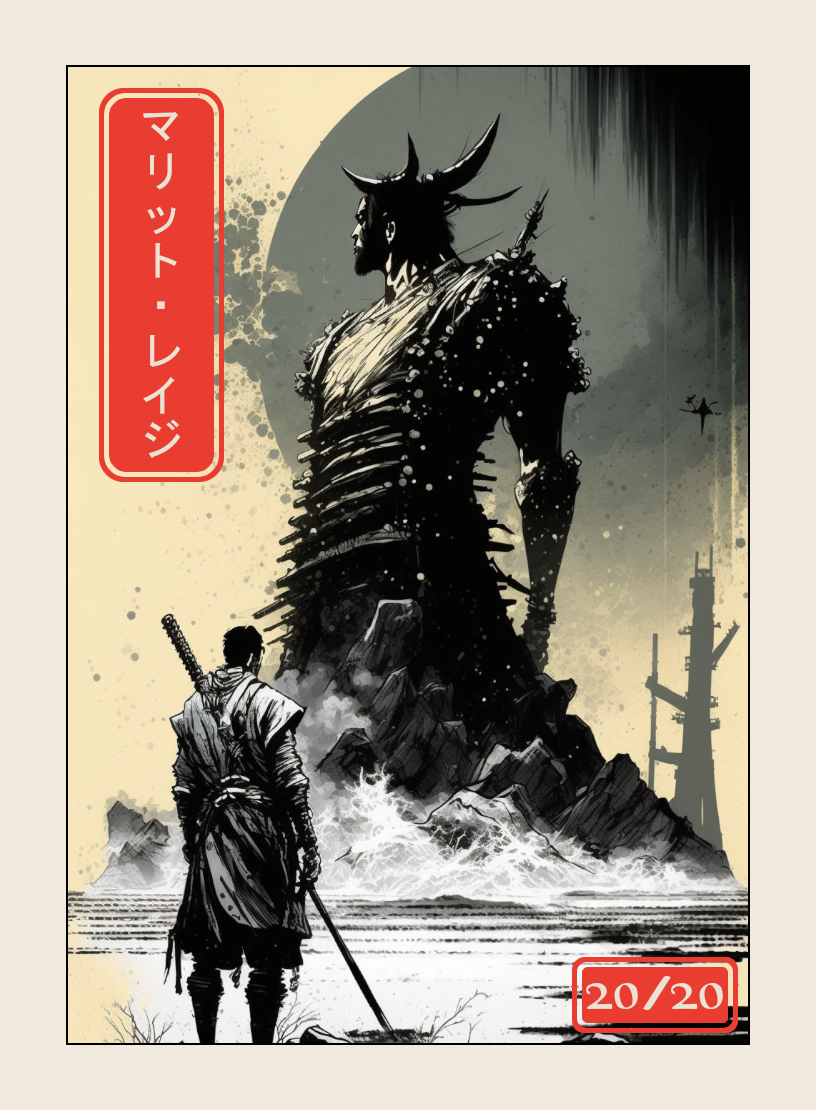 Marit Lage token - custom Japanese art design for tabletop gaming