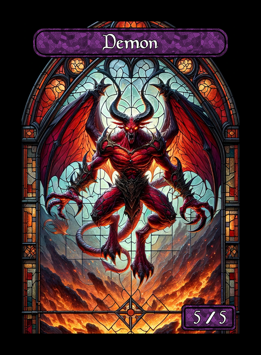 Demon Stained Glass Token