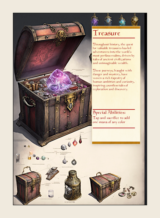 Treasure token - custom Monster Profile art design for tabletop gaming