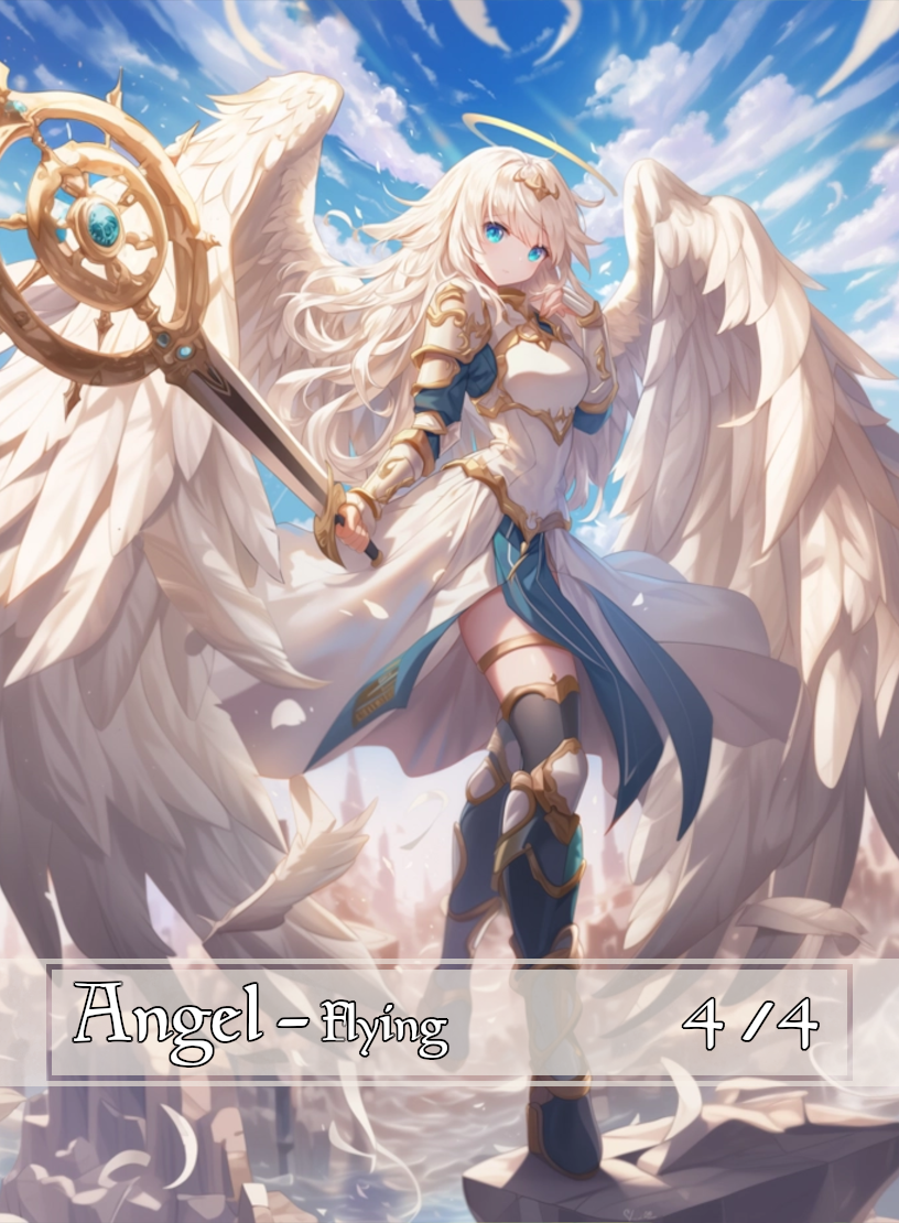 Angel token - custom Anime art design for tabletop gaming