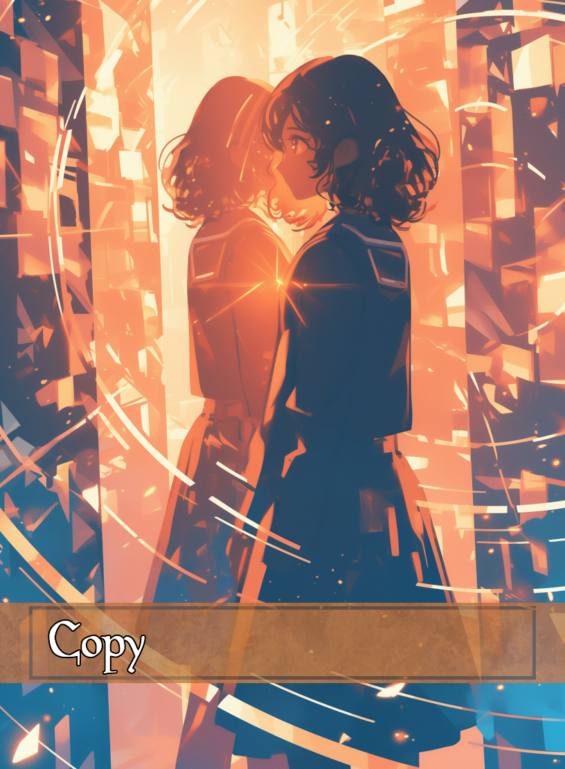 Copy token - custom Anime art design for tabletop gaming