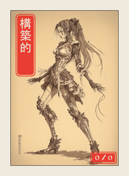 Construct token - custom Japanese art design for tabletop gaming