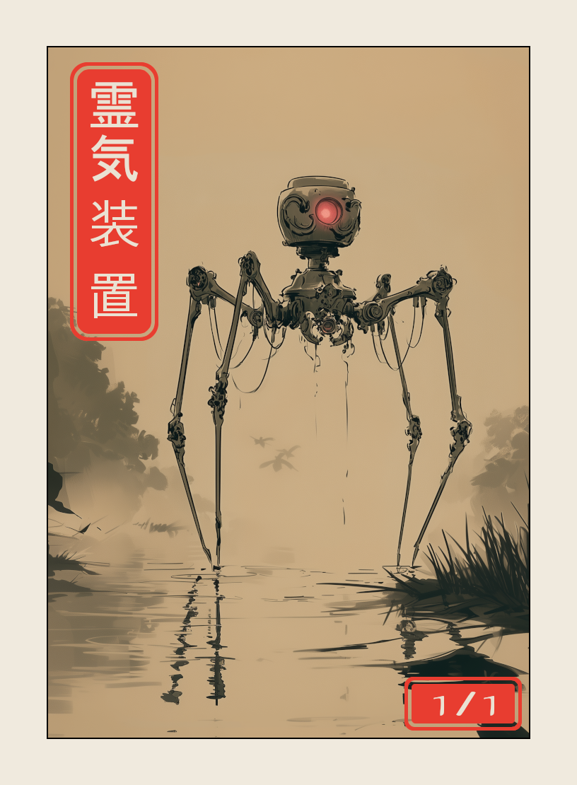 Servo token - custom Japanese art design for tabletop gaming