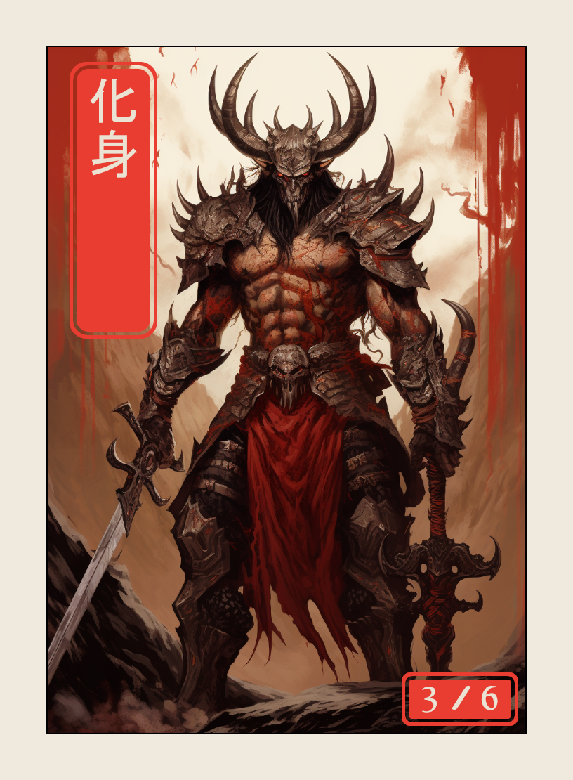 Avatar token - custom Japanese art design for tabletop gaming