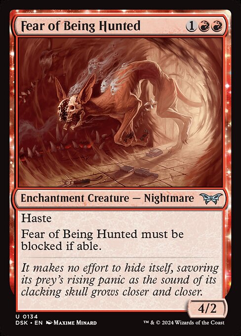 Fear of Being Hunted - Duskmourn: House of Horror #134