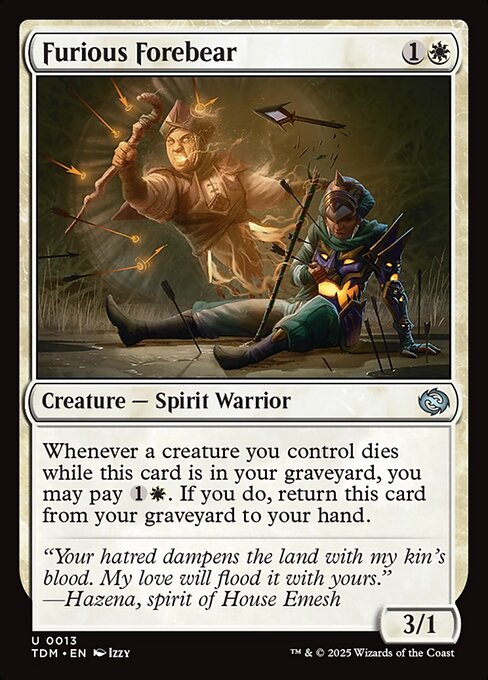 Furious Forebear - Tarkir: Dragonstorm:  - 13 - Near Mint Foil