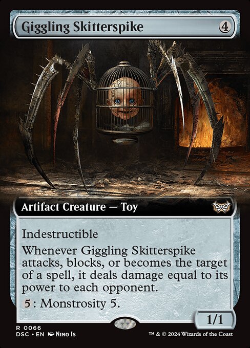 Giggling Skitterspike (Extended Art) - Duskmourn: House of Horror Commander #66
