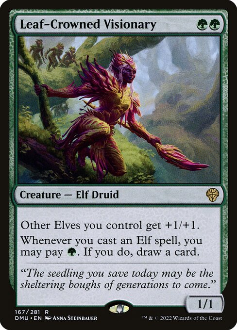 Leaf-Crowned Visionary - Dominaria United #167