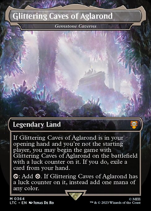 Glittering Caves of Aglarond - Gemstone Caverns (Borderless) - Tales of Middle-earth Commander #364