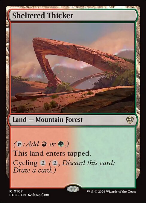 Sheltered Thicket - Lorwyn Eclipsed Commander #167