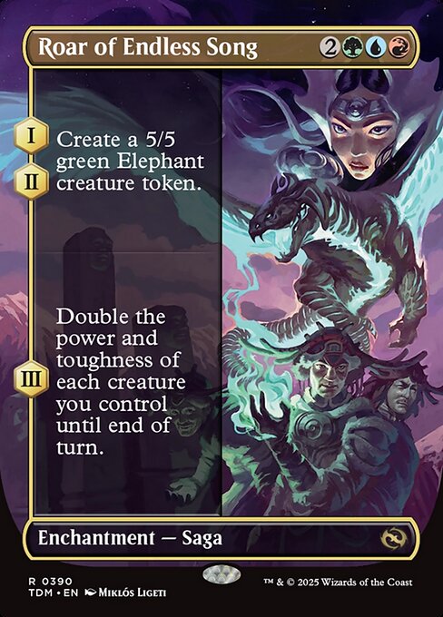 Roar of Endless Song (Borderless) - Tarkir: Dragonstorm:  - 390 - Near Mint