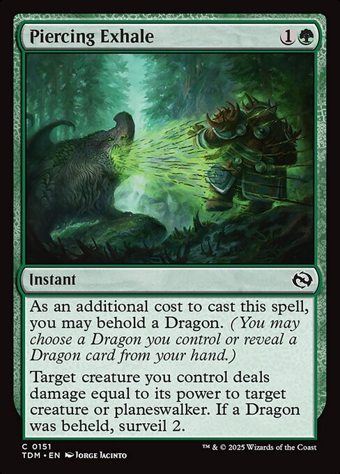 Piercing Exhale - Tarkir: Dragonstorm:  - 151 - Near Mint Foil