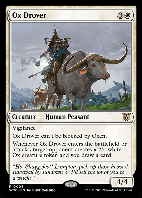 Ox Drover - Wilds of Eldraine Commander #6