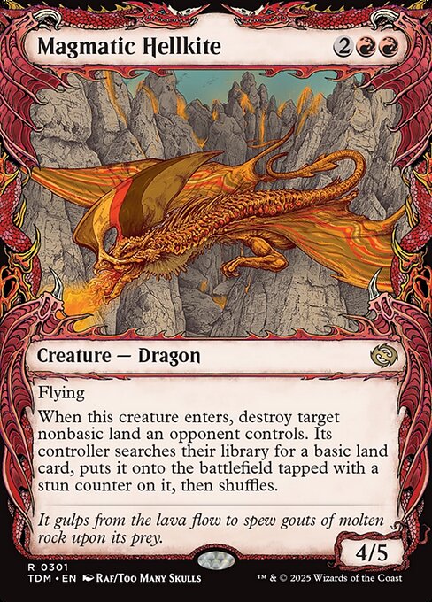Magmatic Hellkite (Showcase) - Tarkir: Dragonstorm #301