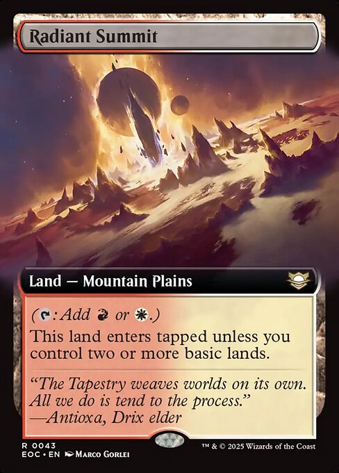 Radiant Summit (Extended Art) - Edge of Eternities Commander #43