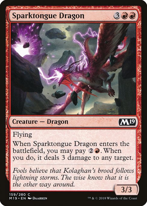 Sparktongue Dragon - Core Set 2019 #159