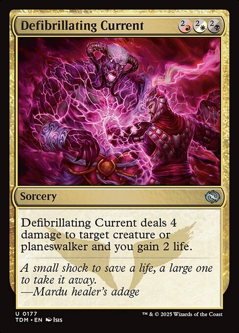 Defibrillating Current - Tarkir: Dragonstorm:  - 177 - Near Mint Foil