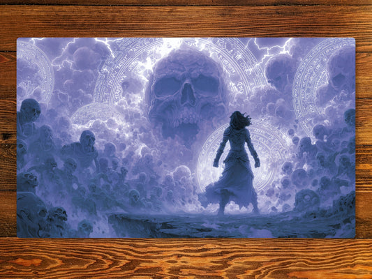 Black Mana Ritual MTG Playmat 14" X 24" Playmat With Option For Magic Zone Layout For Edh, and other ccg games
