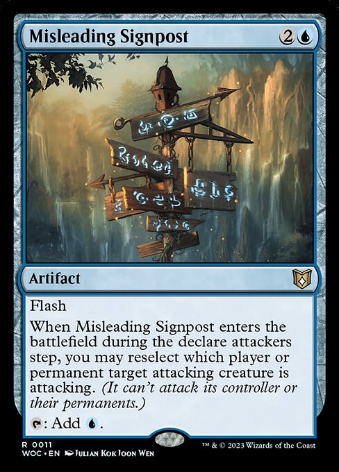 Misleading Signpost - Wilds of Eldraine Commander #11
