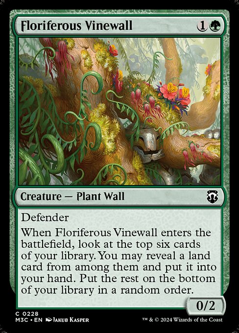 Floriferous Vinewall - Modern Horizons 3 Commander #228