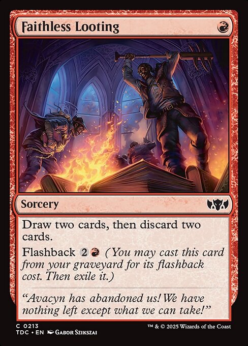 Faithless Looting - Tarkir: Dragonstorm Commander #213