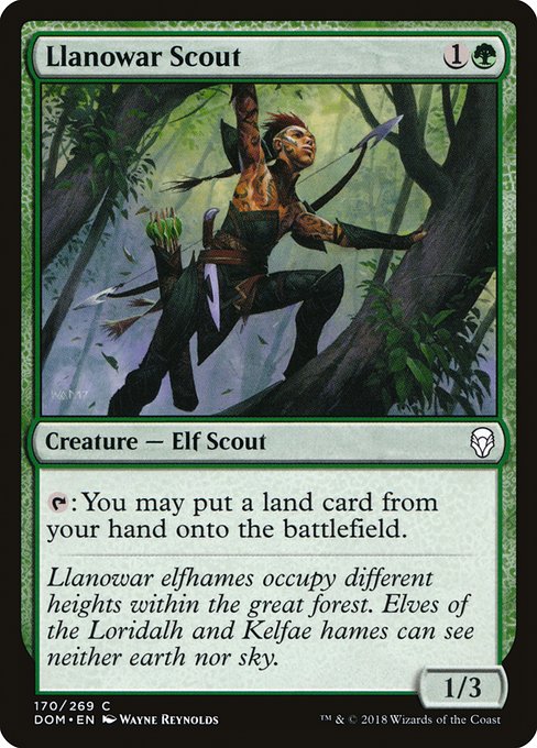 Llanowar Scout - Dominaria #170