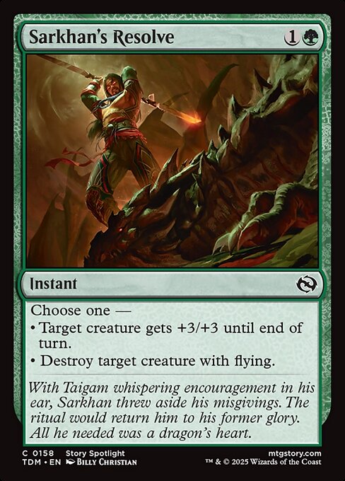 Sarkhan's Resolve - Tarkir: Dragonstorm #158