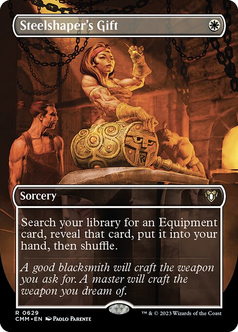 Steelshaper's Gift (Borderless) - Commander Masters #629