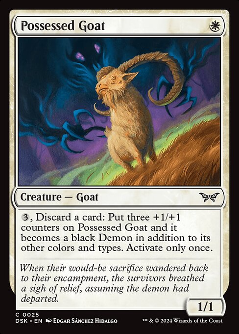 Possessed Goat - Duskmourn: House of Horror #25
