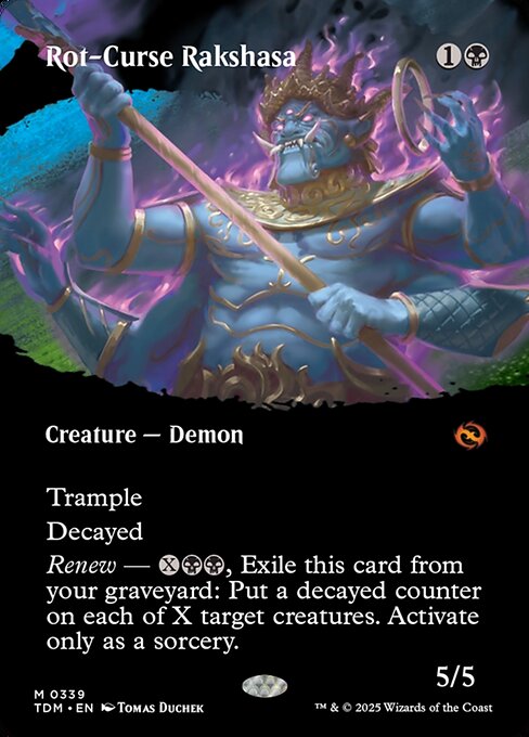 Rot-Curse Rakshasa (Borderless) - Tarkir: Dragonstorm #339