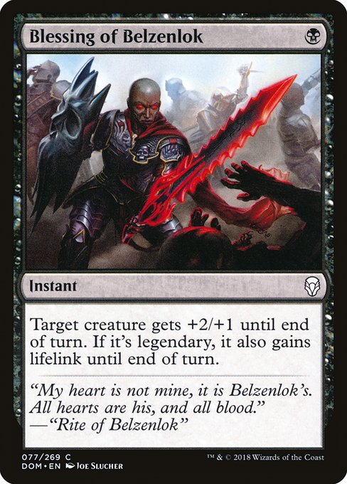 Blessing of Belzenlok - Dominaria #77