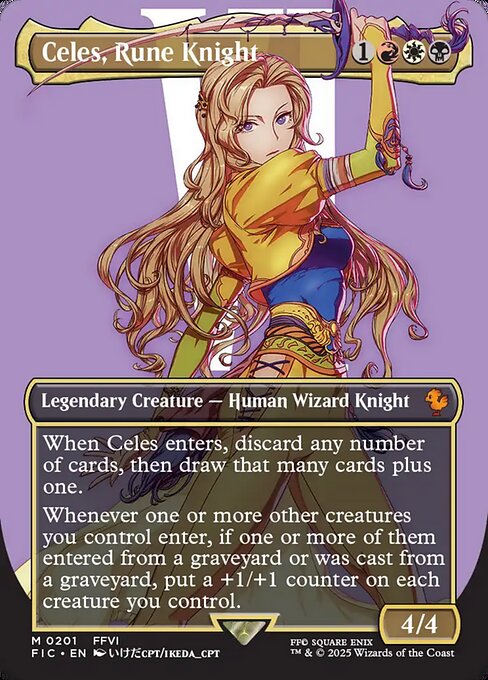 Celes, Rune Knight (Borderless) - Final Fantasy Commander #201
