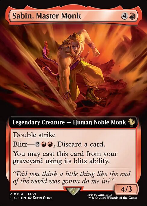 Sabin, Master Monk (Extended Art) - Final Fantasy Commander #154