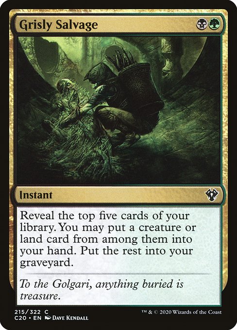 Grisly Salvage - Commander 2020 #215