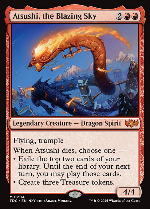 Atsushi, the Blazing Sky - Tarkir: Dragonstorm Commander #204