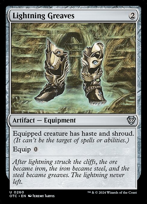 Lightning Greaves - Outlaws of Thunder Junction Commander #260