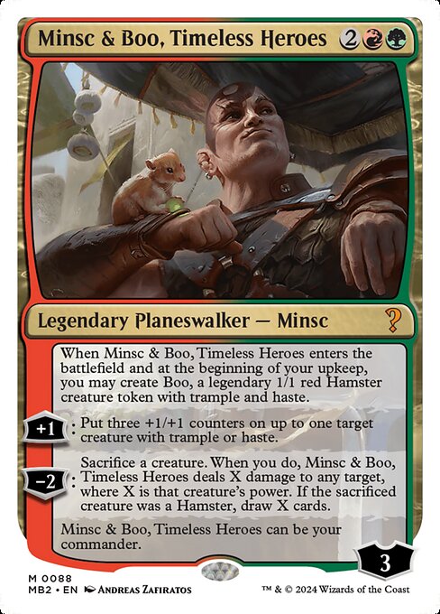 Minsc & Boo, Timeless Heroes (White Border) - Mystery Booster 2 #88