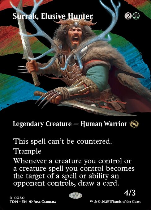 Surrak, Elusive Hunter (Borderless) - Tarkir: Dragonstorm #350